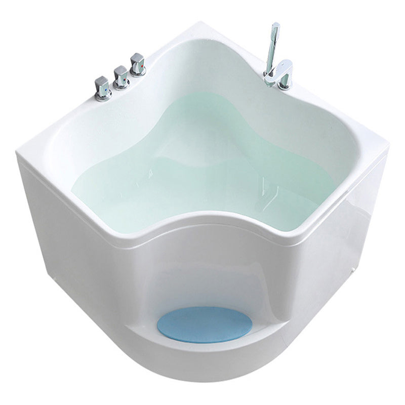 Modern Home Acrylic Bathtub White Corner Bath Tub with Seat Included Clearhalo 'Bathroom Remodel & Bathroom Fixtures' 'Bathtubs' 'Home Improvement' 'home_improvement' 'home_improvement_bathtubs' 'Showers & Bathtubs' 6042750
