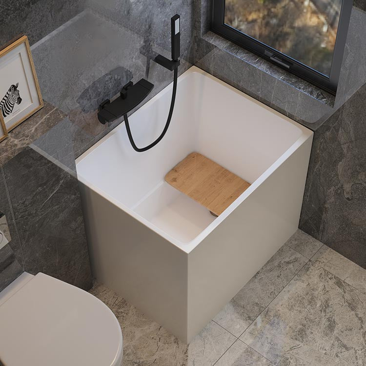 Modern Acrylic Alcove Bathtub Rectangular Matte Bath Tub for Home Clearhalo 'Bathroom Remodel & Bathroom Fixtures' 'Bathtubs' 'Home Improvement' 'home_improvement' 'home_improvement_bathtubs' 'Showers & Bathtubs' 6042783
