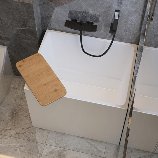 Modern Acrylic Alcove Bathtub Rectangular Matte Bath Tub for Home Clearhalo 'Bathroom Remodel & Bathroom Fixtures' 'Bathtubs' 'Home Improvement' 'home_improvement' 'home_improvement_bathtubs' 'Showers & Bathtubs' 6042797