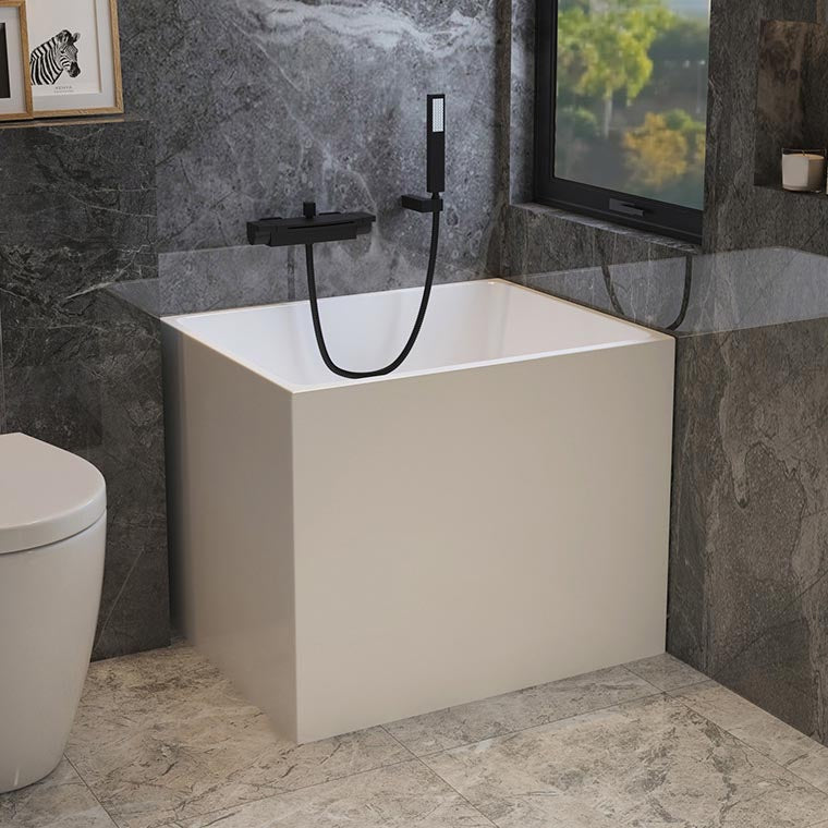 Modern Acrylic Alcove Bathtub Rectangular Matte Bath Tub for Home Clearhalo 'Bathroom Remodel & Bathroom Fixtures' 'Bathtubs' 'Home Improvement' 'home_improvement' 'home_improvement_bathtubs' 'Showers & Bathtubs' 6042798