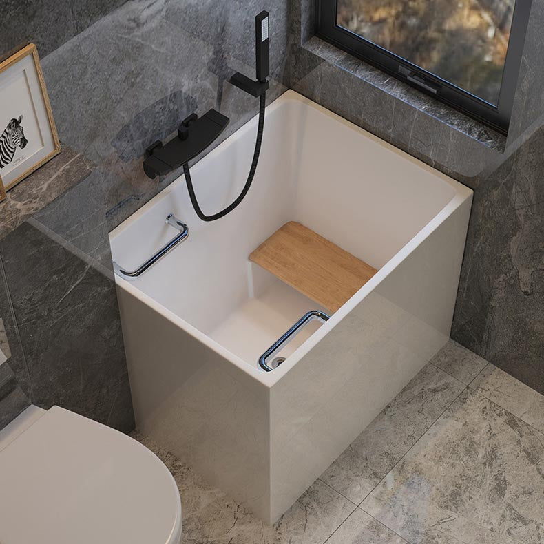 Modern Acrylic Alcove Bathtub Rectangular Matte Bath Tub for Home Clearhalo 'Bathroom Remodel & Bathroom Fixtures' 'Bathtubs' 'Home Improvement' 'home_improvement' 'home_improvement_bathtubs' 'Showers & Bathtubs' 6042799