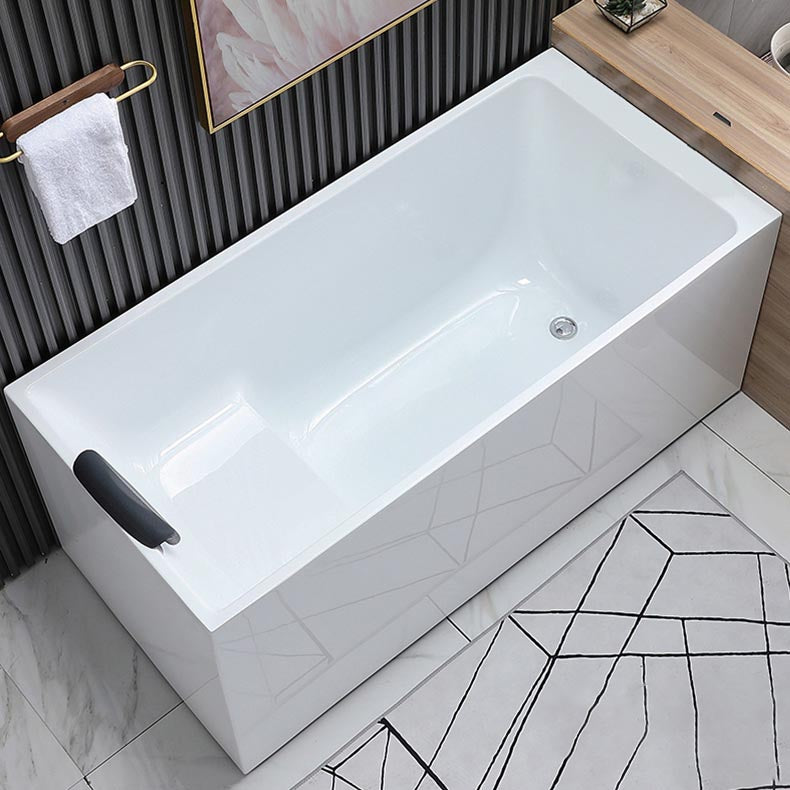 Modern Rectangular Bath Tub Acrylic Alcove Tub for Home in White With Seat Tub Clearhalo 'Bathroom Remodel & Bathroom Fixtures' 'Bathtubs' 'Home Improvement' 'home_improvement' 'home_improvement_bathtubs' 'Showers & Bathtubs' 6042883