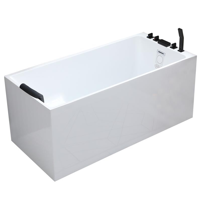 Modern Rectangular Bath Tub Acrylic Alcove Tub for Home in White Clearhalo 'Bathroom Remodel & Bathroom Fixtures' 'Bathtubs' 'Home Improvement' 'home_improvement' 'home_improvement_bathtubs' 'Showers & Bathtubs' 6042885