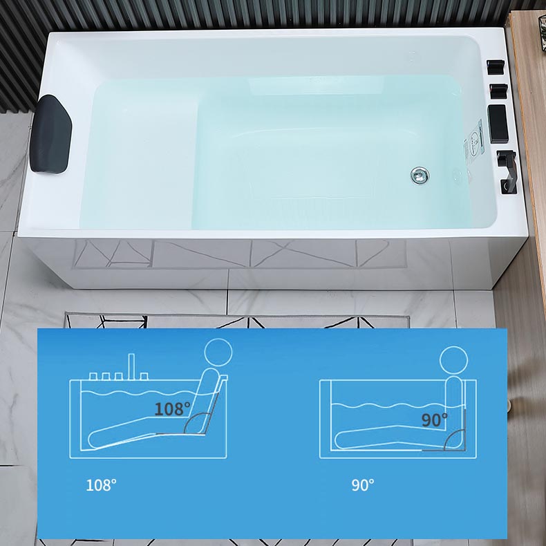 Modern Rectangular Bath Tub Acrylic Alcove Tub for Home in White Clearhalo 'Bathroom Remodel & Bathroom Fixtures' 'Bathtubs' 'Home Improvement' 'home_improvement' 'home_improvement_bathtubs' 'Showers & Bathtubs' 6042893