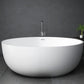 Modern Artificial White Stone Tub Round Freestanding Bathtub 59"L x 59"W x 22"H Clearhalo 'Bathroom Remodel & Bathroom Fixtures' 'Bathtubs' 'Home Improvement' 'home_improvement' 'home_improvement_bathtubs' 'Showers & Bathtubs' 6042926