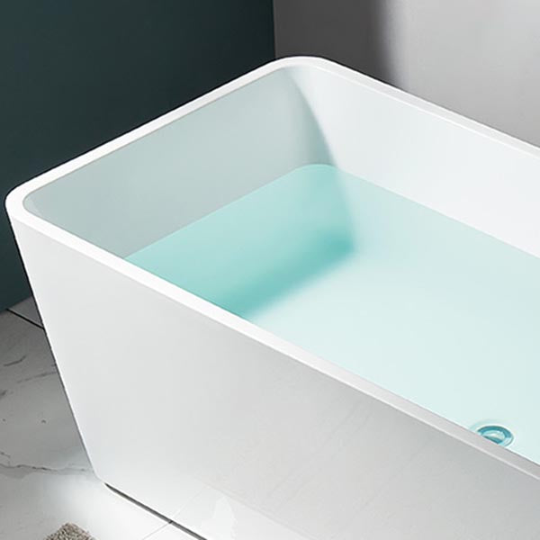 Modern Acrylic Home Bathtub Rectangular Freestanding Bath Tub in White Clearhalo 'Bathroom Remodel & Bathroom Fixtures' 'Bathtubs' 'Home Improvement' 'home_improvement' 'home_improvement_bathtubs' 'Showers & Bathtubs' 6042987