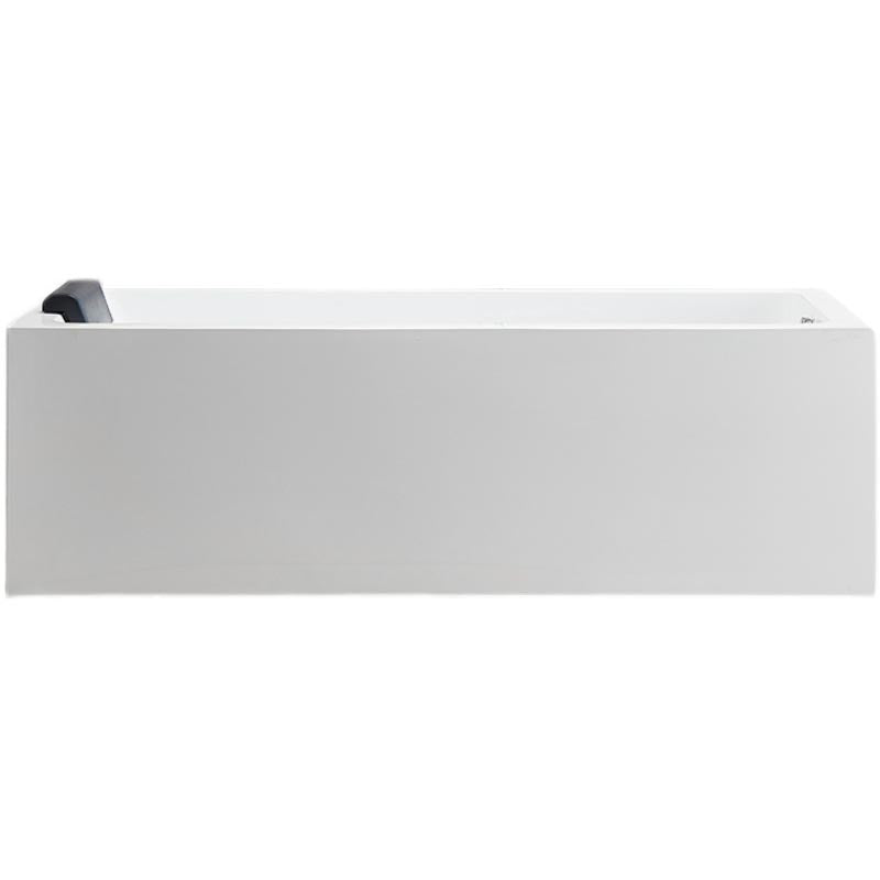 Modern Freestanding Rectangular Bath Tub Acrylic Home Bathtub in White Clearhalo 'Bathroom Remodel & Bathroom Fixtures' 'Bathtubs' 'Home Improvement' 'home_improvement' 'home_improvement_bathtubs' 'Showers & Bathtubs' 6043004