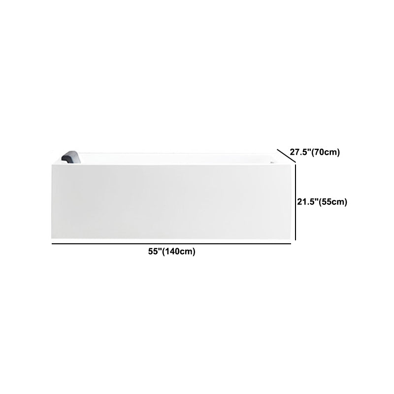 Modern Freestanding Rectangular Bath Tub Acrylic Home Bathtub in White Clearhalo 'Bathroom Remodel & Bathroom Fixtures' 'Bathtubs' 'Home Improvement' 'home_improvement' 'home_improvement_bathtubs' 'Showers & Bathtubs' 6043014