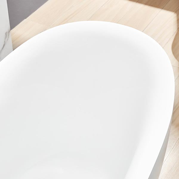 Modern Oval Acrylic Bathtub Home Freestanding Bath Tub in White Clearhalo 'Bathroom Remodel & Bathroom Fixtures' 'Bathtubs' 'Home Improvement' 'home_improvement' 'home_improvement_bathtubs' 'Showers & Bathtubs' 6043057