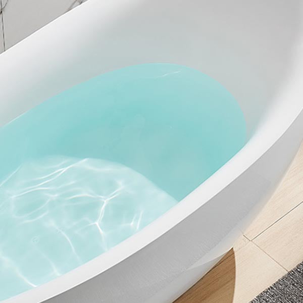 Modern Oval Acrylic Bathtub Home Freestanding Bath Tub in White Clearhalo 'Bathroom Remodel & Bathroom Fixtures' 'Bathtubs' 'Home Improvement' 'home_improvement' 'home_improvement_bathtubs' 'Showers & Bathtubs' 6043060