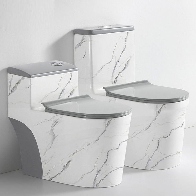 Siphon JetFlush Toilet Traditional One-Piece Toilet with Slow Close Seat Clearhalo 'Bathroom Remodel & Bathroom Fixtures' 'Home Improvement' 'home_improvement' 'home_improvement_toilets' 'Toilets & Bidets' 'Toilets' 6043284