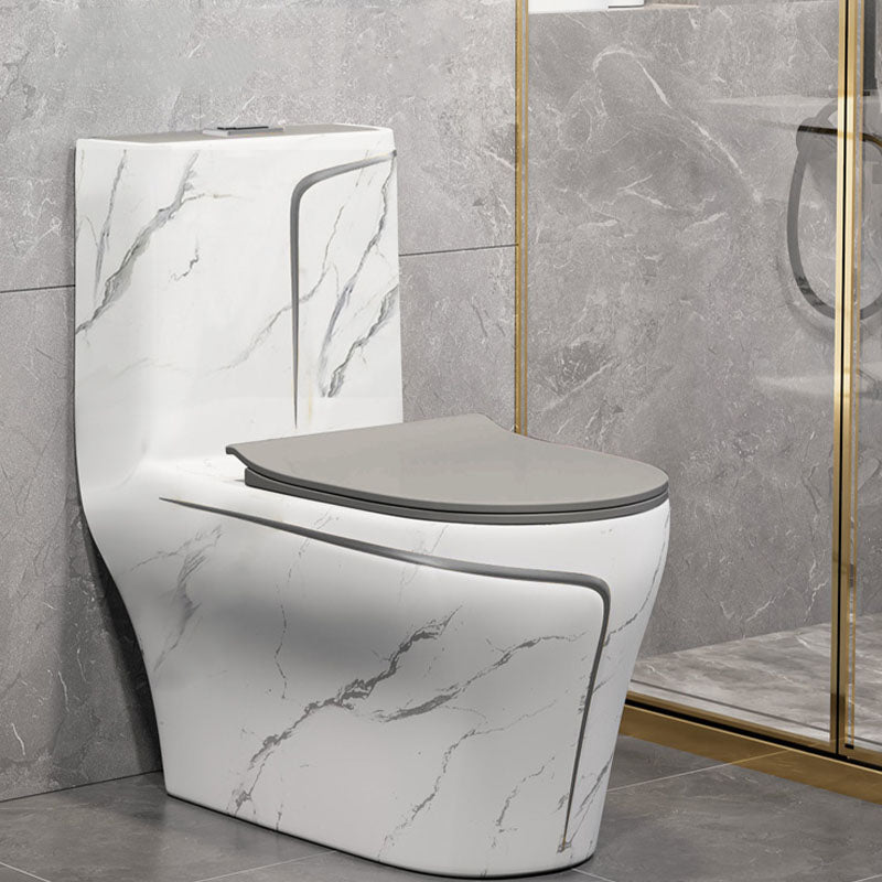 Siphon JetFlush Toilet Traditional One-Piece Toilet with Slow Close Seat Clearhalo 'Bathroom Remodel & Bathroom Fixtures' 'Home Improvement' 'home_improvement' 'home_improvement_toilets' 'Toilets & Bidets' 'Toilets' 6043287