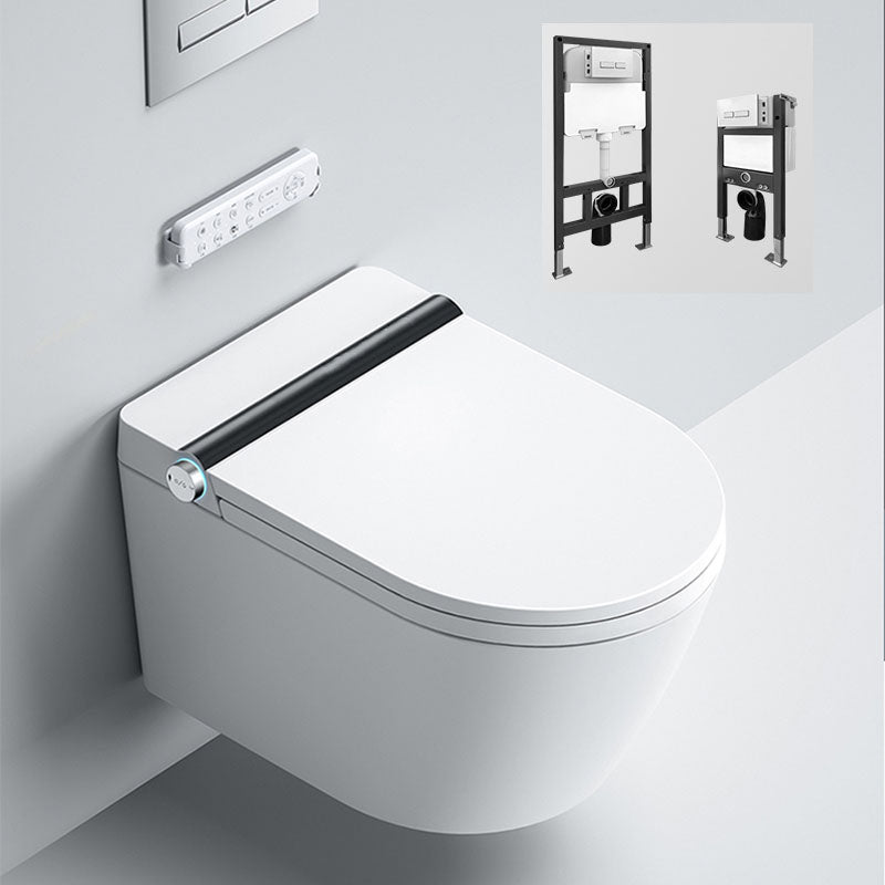 Wall Mount Flush Toilet One-Piece Toilet Contemporary Toilet Bowl Clearhalo 'Bathroom Remodel & Bathroom Fixtures' 'Home Improvement' 'home_improvement' 'home_improvement_toilets' 'Toilets & Bidets' 'Toilets' 6043455