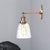 Bronze/Brass/Copper One Light Sconce Light Vintage Style Clear Glass Tapered Lighting Fixture for Living Room Copper Clearhalo 'Cast Iron' 'Glass' 'Industrial wall lights' 'Industrial' 'Middle century wall lights' 'Modern' 'Tiffany' 'Traditional wall lights' 'Wall Lamps & Sconces' 'Wall Lights' Lighting' 605686