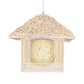 Beige/Brown/White House Shaped Hanging Light Rustic Rattan 1 Head Drop Light for Dining Room Clearhalo 'Ceiling Lights' 'Pendant Lights' 'Pendants' Lighting' 605992