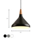 7"/11"/15" W Cone Dining Table Pendant Lighting Simple Style Metallic 1 Head Hanging Lamp with Adjustable Cord in Black/Grey/White Clearhalo 'Ceiling Lights' 'Modern Pendants' 'Modern' 'Pendant Lights' 'Pendants' Lighting' 606178