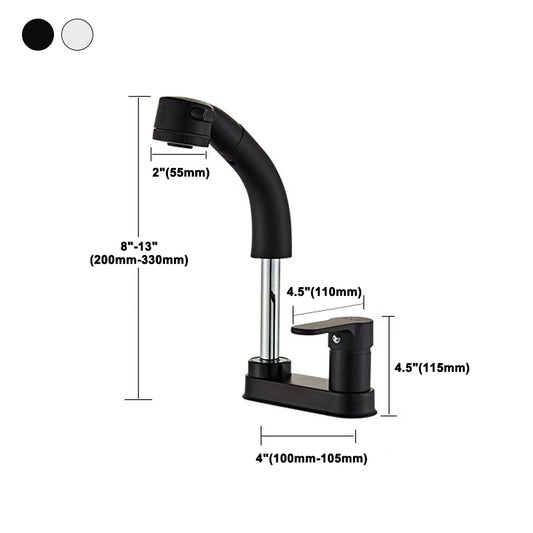 Modern 1-Handle Basin Lavatory Faucet 2 Hole Centerset Bathroom Faucet Clearhalo 'Bathroom Remodel & Bathroom Fixtures' 'Bathroom Sink Faucets' 'Bathroom Sinks & Faucet Components' 'bathroom_sink_faucets' 'Home Improvement' 'home_improvement' 'home_improvement_bathroom_sink_faucets' 6065020