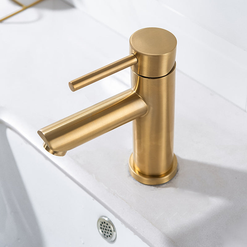 1-Handle Gold Nickel Widespread Faucet Single Hole Lever Vessel Sink Faucet with Drain Clearhalo 'Bathroom Remodel & Bathroom Fixtures' 'Bathroom Sink Faucets' 'Bathroom Sinks & Faucet Components' 'bathroom_sink_faucets' 'Home Improvement' 'home_improvement' 'home_improvement_bathroom_sink_faucets' 6065023