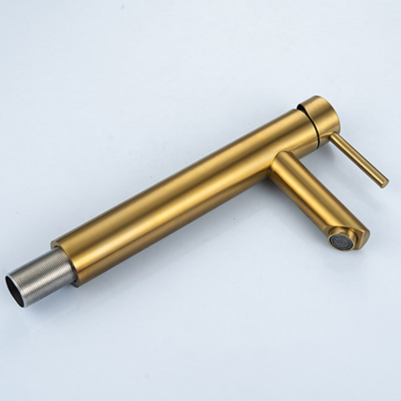 1-Handle Gold Nickel Widespread Faucet Single Hole Lever Vessel Sink Faucet with Drain Clearhalo 'Bathroom Remodel & Bathroom Fixtures' 'Bathroom Sink Faucets' 'Bathroom Sinks & Faucet Components' 'bathroom_sink_faucets' 'Home Improvement' 'home_improvement' 'home_improvement_bathroom_sink_faucets' 6065028