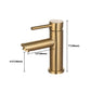 1-Handle Gold Nickel Widespread Faucet Single Hole Lever Vessel Sink Faucet with Drain Clearhalo 'Bathroom Remodel & Bathroom Fixtures' 'Bathroom Sink Faucets' 'Bathroom Sinks & Faucet Components' 'bathroom_sink_faucets' 'Home Improvement' 'home_improvement' 'home_improvement_bathroom_sink_faucets' 6065031