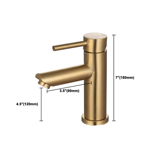 1-Handle Gold Nickel Widespread Faucet Single Hole Lever Vessel Sink Faucet with Drain Clearhalo 'Bathroom Remodel & Bathroom Fixtures' 'Bathroom Sink Faucets' 'Bathroom Sinks & Faucet Components' 'bathroom_sink_faucets' 'Home Improvement' 'home_improvement' 'home_improvement_bathroom_sink_faucets' 6065031