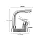 Square 1-Handle Bathroom Faucet 2 Hole Centerset Bathroom Faucet with Stainless Steel Clearhalo 'bathroom_sink_faucets' 'Conjunta de Baño y Conjunta de Grifo' 'Coronamiento de Baño y Dispositivo de Baño' 'Grifo del lavabo del baño' 'Hogar' 'home_improvement' 'home_improvement_bathroom_sink_faucets' 'Mejoras para el hogar' 6065046