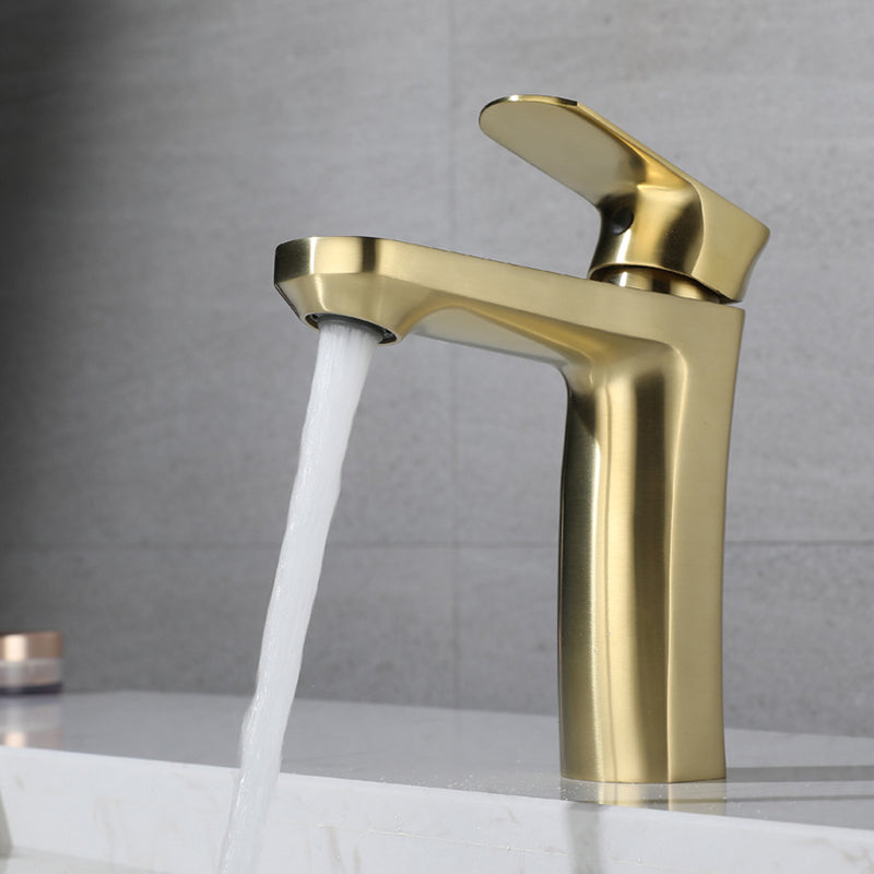 Square 1-Handle Bathroom Faucet 1 Hole Vessel Sink Bathroom Faucet Clearhalo 'Bathroom Remodel & Bathroom Fixtures' 'Bathroom Sink Faucets' 'Bathroom Sinks & Faucet Components' 'bathroom_sink_faucets' 'Home Improvement' 'home_improvement' 'home_improvement_bathroom_sink_faucets' 6065076