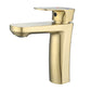 Square 1-Handle Bathroom Faucet 1 Hole Vessel Sink Bathroom Faucet Gold Clearhalo 'Bathroom Remodel & Bathroom Fixtures' 'Bathroom Sink Faucets' 'Bathroom Sinks & Faucet Components' 'bathroom_sink_faucets' 'Home Improvement' 'home_improvement' 'home_improvement_bathroom_sink_faucets' 6065077