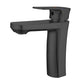Square 1-Handle Bathroom Faucet 1 Hole Vessel Sink Bathroom Faucet Black Clearhalo 'Bathroom Remodel & Bathroom Fixtures' 'Bathroom Sink Faucets' 'Bathroom Sinks & Faucet Components' 'bathroom_sink_faucets' 'Home Improvement' 'home_improvement' 'home_improvement_bathroom_sink_faucets' 6065078