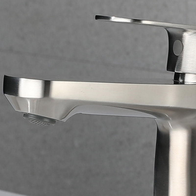 Square 1-Handle Bathroom Faucet 1 Hole Vessel Sink Bathroom Faucet Clearhalo 'Bathroom Remodel & Bathroom Fixtures' 'Bathroom Sink Faucets' 'Bathroom Sinks & Faucet Components' 'bathroom_sink_faucets' 'Home Improvement' 'home_improvement' 'home_improvement_bathroom_sink_faucets' 6065083