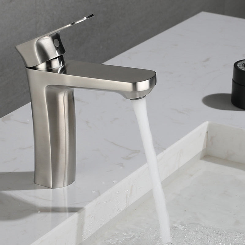 Square 1-Handle Bathroom Faucet 1 Hole Vessel Sink Bathroom Faucet Clearhalo 'Bathroom Remodel & Bathroom Fixtures' 'Bathroom Sink Faucets' 'Bathroom Sinks & Faucet Components' 'bathroom_sink_faucets' 'Home Improvement' 'home_improvement' 'home_improvement_bathroom_sink_faucets' 6065090