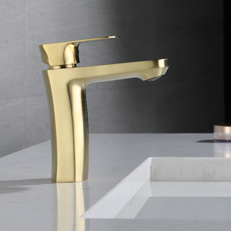 Square 1-Handle Bathroom Faucet 1 Hole Vessel Sink Bathroom Faucet Clearhalo 'Bathroom Remodel & Bathroom Fixtures' 'Bathroom Sink Faucets' 'Bathroom Sinks & Faucet Components' 'bathroom_sink_faucets' 'Home Improvement' 'home_improvement' 'home_improvement_bathroom_sink_faucets' 6065091