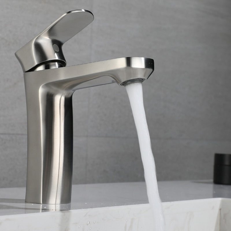 Square 1-Handle Bathroom Faucet 1 Hole Vessel Sink Bathroom Faucet Clearhalo 'Bathroom Remodel & Bathroom Fixtures' 'Bathroom Sink Faucets' 'Bathroom Sinks & Faucet Components' 'bathroom_sink_faucets' 'Home Improvement' 'home_improvement' 'home_improvement_bathroom_sink_faucets' 6065094