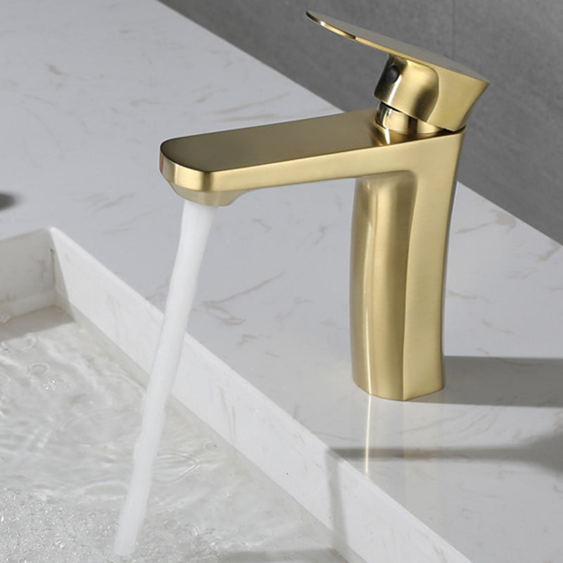 Square 1-Handle Bathroom Faucet 1 Hole Vessel Sink Bathroom Faucet Clearhalo 'Bathroom Remodel & Bathroom Fixtures' 'Bathroom Sink Faucets' 'Bathroom Sinks & Faucet Components' 'bathroom_sink_faucets' 'Home Improvement' 'home_improvement' 'home_improvement_bathroom_sink_faucets' 6065095