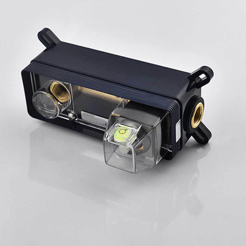 Modern 1-Handle Bathroom Sink Faucet 2 Hole Wall Mounted Bathroom Faucet Brass Clearhalo 'Bathroom Remodel & Bathroom Fixtures' 'Bathroom Sink Faucets' 'Bathroom Sinks & Faucet Components' 'bathroom_sink_faucets' 'Home Improvement' 'home_improvement' 'home_improvement_bathroom_sink_faucets' 6065142