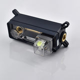 Modern 1-Handle Bathroom Sink Faucet 2 Hole Wall Mounted Bathroom Faucet Brass Clearhalo 'Bathroom Remodel & Bathroom Fixtures' 'Bathroom Sink Faucets' 'Bathroom Sinks & Faucet Components' 'bathroom_sink_faucets' 'Home Improvement' 'home_improvement' 'home_improvement_bathroom_sink_faucets' 6065142