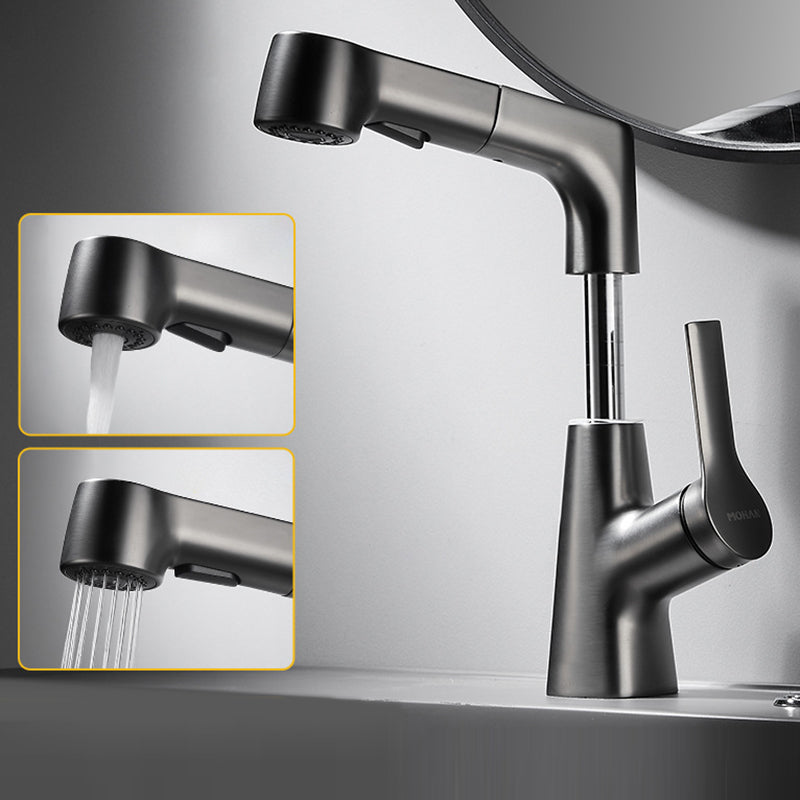 Modern 1-Handle Bathroom Sink Faucet Circular Vessel Sink Faucet Brass Clearhalo 'Bathroom Remodel & Bathroom Fixtures' 'Bathroom Sink Faucets' 'Bathroom Sinks & Faucet Components' 'bathroom_sink_faucets' 'Home Improvement' 'home_improvement' 'home_improvement_bathroom_sink_faucets' 6065152