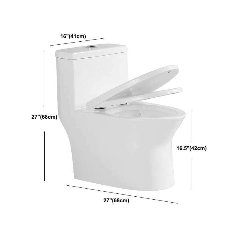 Ceramic Floor Mount Toilet Household One-piece Elongated Siphon Jet Flush Toilet Clearhalo 'Bathroom Remodel & Bathroom Fixtures' 'Home Improvement' 'home_improvement' 'home_improvement_toilets' 'Toilets & Bidets' 'Toilets' 6071418