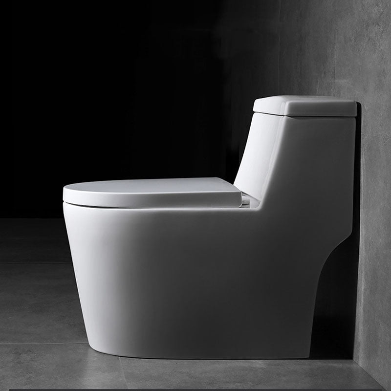 White Ceramic Floor Toilet Elongated One Piece Toilet with Glazed Surface Clearhalo 'Bathroom Remodel & Bathroom Fixtures' 'Home Improvement' 'home_improvement' 'home_improvement_toilets' 'Toilets & Bidets' 'Toilets' 6071424