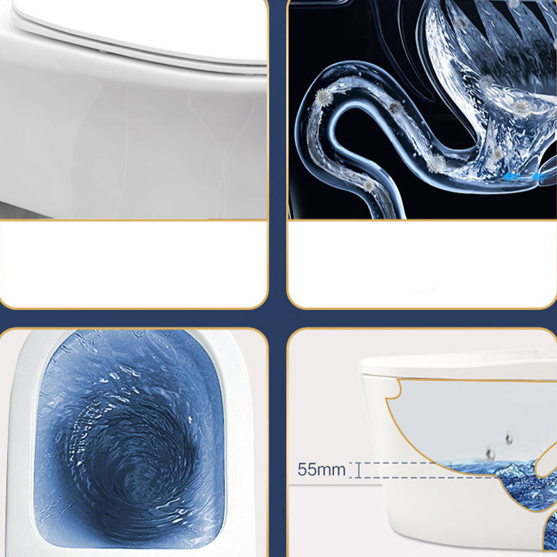 Modern White Siphon Jet Toilet Bowl Wall Mount Flush Toilet With Seat for Bathroom Clearhalo 'Bathroom Remodel & Bathroom Fixtures' 'Home Improvement' 'home_improvement' 'home_improvement_toilets' 'Toilets & Bidets' 'Toilets' 6071471