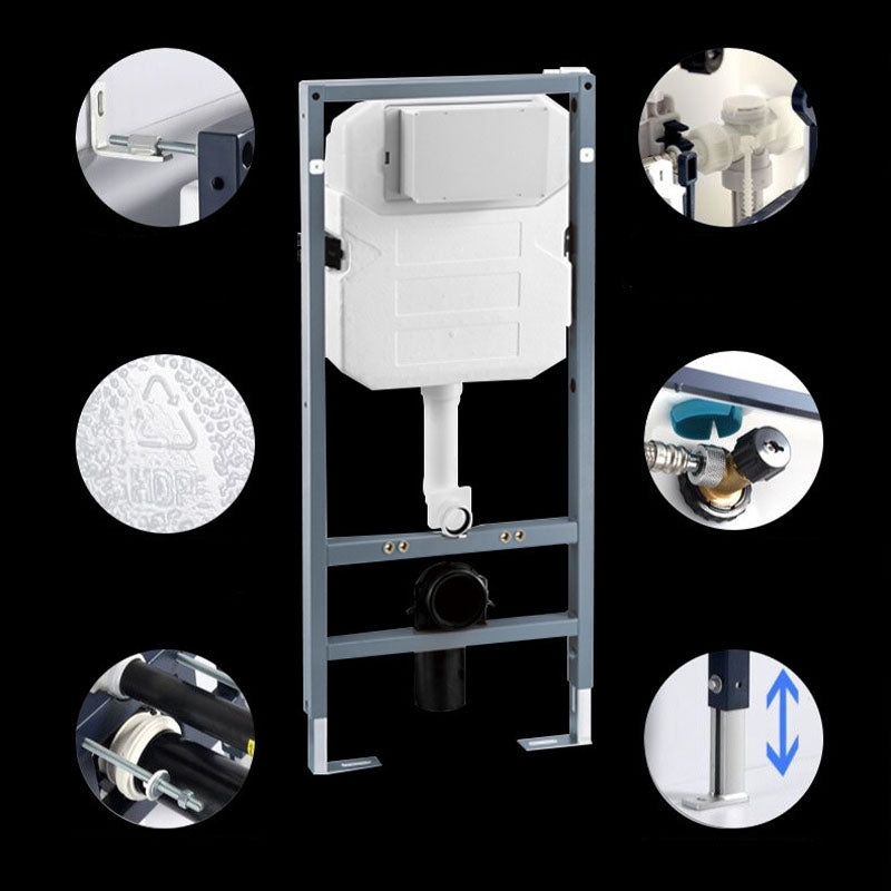 Wall-mounted Round Hanging Toilet Soft-Close Seat Toilet with Glazed Surface Clearhalo 'Bathroom Remodel & Bathroom Fixtures' 'Home Improvement' 'home_improvement' 'home_improvement_toilets' 'Toilets & Bidets' 'Toilets' 6071498