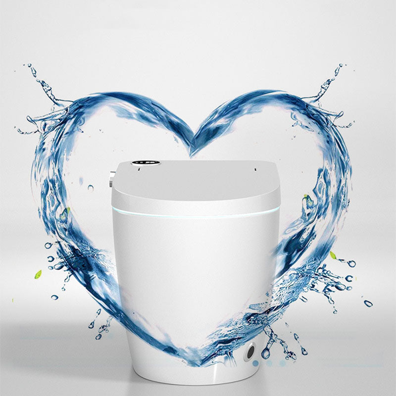 Modern White Skirted Toilet Bowl All-In-One Toilet with Seat for Bathroom Clearhalo 'Bathroom Remodel & Bathroom Fixtures' 'Home Improvement' 'home_improvement' 'home_improvement_toilets' 'Toilets & Bidets' 'Toilets' 6071521