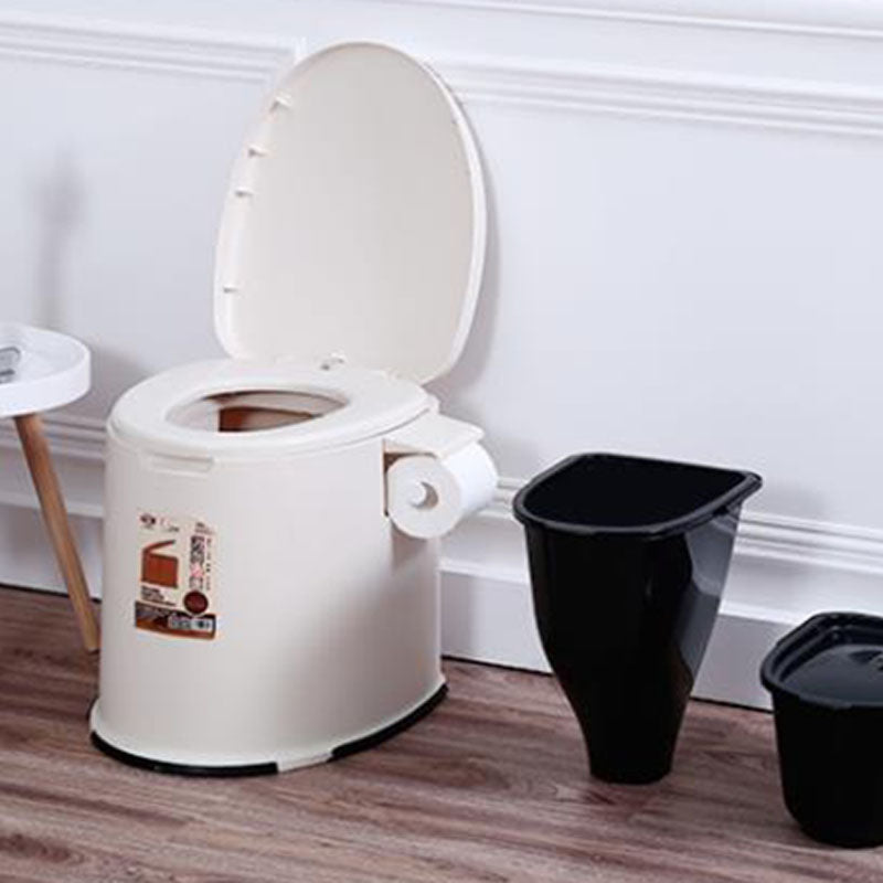 Contemporary Plastic Toilet Floor Mounted Toilet Bowl with Seat for Bathroom Clearhalo 'Bathroom Remodel & Bathroom Fixtures' 'Home Improvement' 'home_improvement' 'home_improvement_toilets' 'Toilets & Bidets' 'Toilets' 6071622