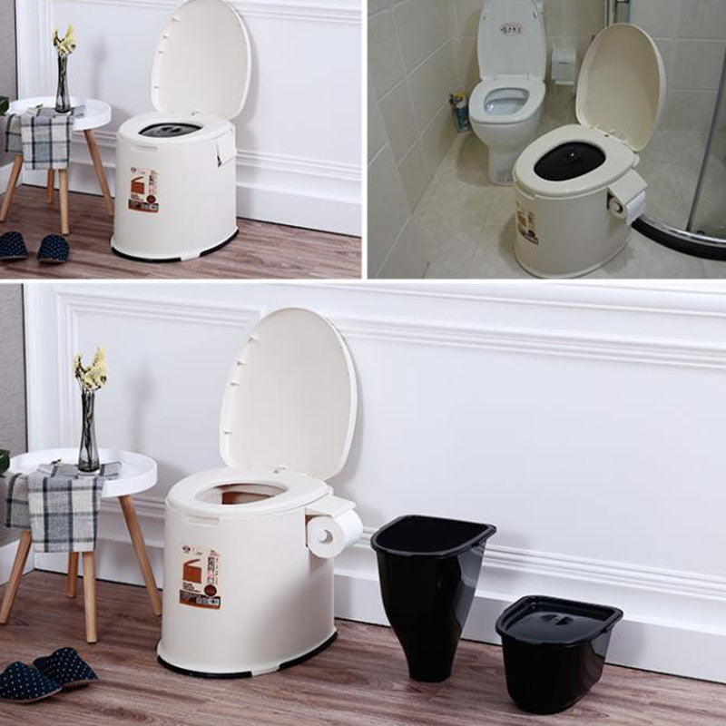 Contemporary Plastic Toilet Floor Mounted Toilet Bowl with Seat for Bathroom Clearhalo 'Bathroom Remodel & Bathroom Fixtures' 'Home Improvement' 'home_improvement' 'home_improvement_toilets' 'Toilets & Bidets' 'Toilets' 6071633