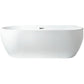 Modern White Acrylic Bath Tub Oval Freestanding Bathtub for Home Clearhalo 'Bathroom Remodel & Bathroom Fixtures' 'Bathtubs' 'Home Improvement' 'home_improvement' 'home_improvement_bathtubs' 'Showers & Bathtubs' 6075425
