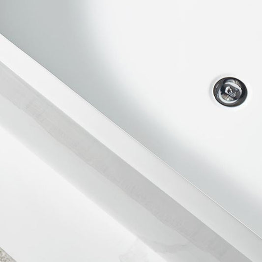 Modern White Acrylic Bath Tub Oval Freestanding Bathtub for Home Clearhalo 'Bathroom Remodel & Bathroom Fixtures' 'Bathtubs' 'Home Improvement' 'home_improvement' 'home_improvement_bathtubs' 'Showers & Bathtubs' 6075428