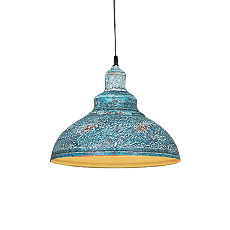 Blue/Rust 1 Head Ceiling Lighting Antiqued Metal Barn Pulley Pendant Lamp for Dining Room Clearhalo 'Art Deco Pendants' 'Cast Iron' 'Ceiling Lights' 'Ceramic' 'Crystal' 'Industrial Pendants' 'Industrial' 'Metal' 'Middle Century Pendants' 'Pendant Lights' 'Pendants' 'Tiffany' Lighting' 607577
