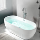 Modern Acrylic Bath Tub Freestanding Matte Finish Bathtub for Home Clearhalo 'Bathroom Remodel & Bathroom Fixtures' 'Bathtubs' 'Home Improvement' 'home_improvement' 'home_improvement_bathtubs' 'Showers & Bathtubs' 6077442