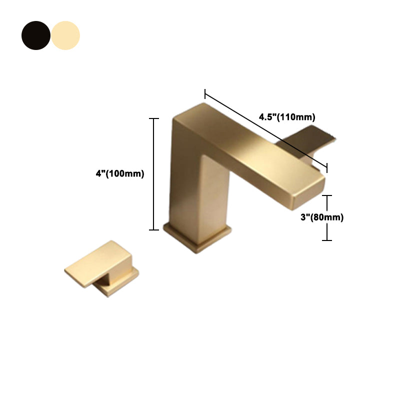 Circular 2-Handle Bathroom Faucet 3 Hole Widespread Bathroom Sink Faucet Clearhalo 'Bathroom Remodel & Bathroom Fixtures' 'Bathroom Sink Faucets' 'Bathroom Sinks & Faucet Components' 'bathroom_sink_faucets' 'Conjuntos de Torneiras de Lavatório e Banheiro' 'Home Improvement' 'home_improvement' 'home_improvement_bathroom_sink_faucets' 'Mobiliário Doméstico' 'Página inicial' 'Renovação e equipamento de casa de banho' 'Torneira para lavatório de banheiro' 6077623