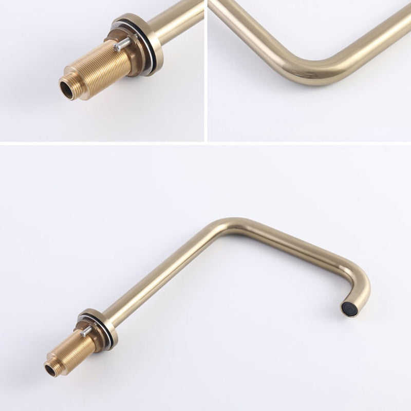 Circular 1-Handle Bathroom Faucet 2 Hole Widespread Bathroom Sink Faucet with Water Hose Clearhalo 'Bathroom Remodel & Bathroom Fixtures' 'Bathroom Sink Faucets' 'Bathroom Sinks & Faucet Components' 'bathroom_sink_faucets' 'Home Improvement' 'home_improvement' 'home_improvement_bathroom_sink_faucets' 6077665